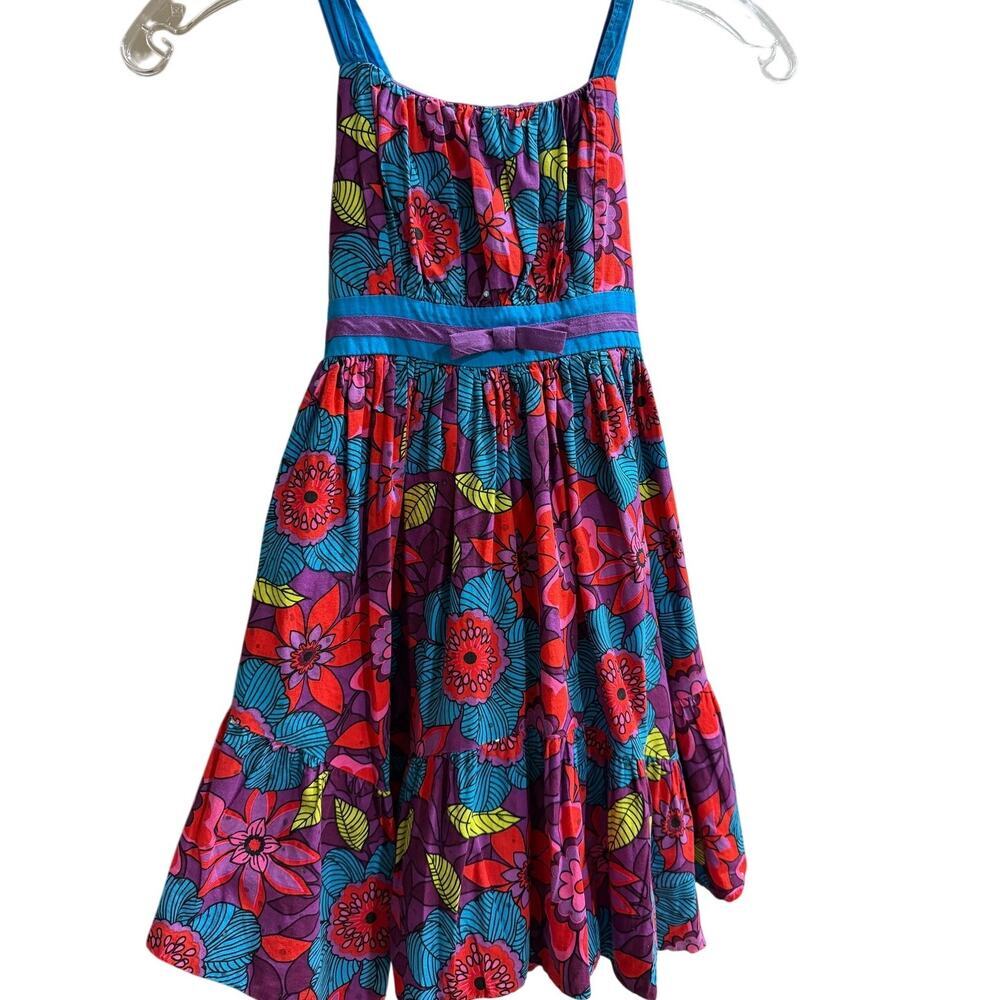 Emily West Lil Girl's Sleeveless Multicolor Floral Dress Size 7